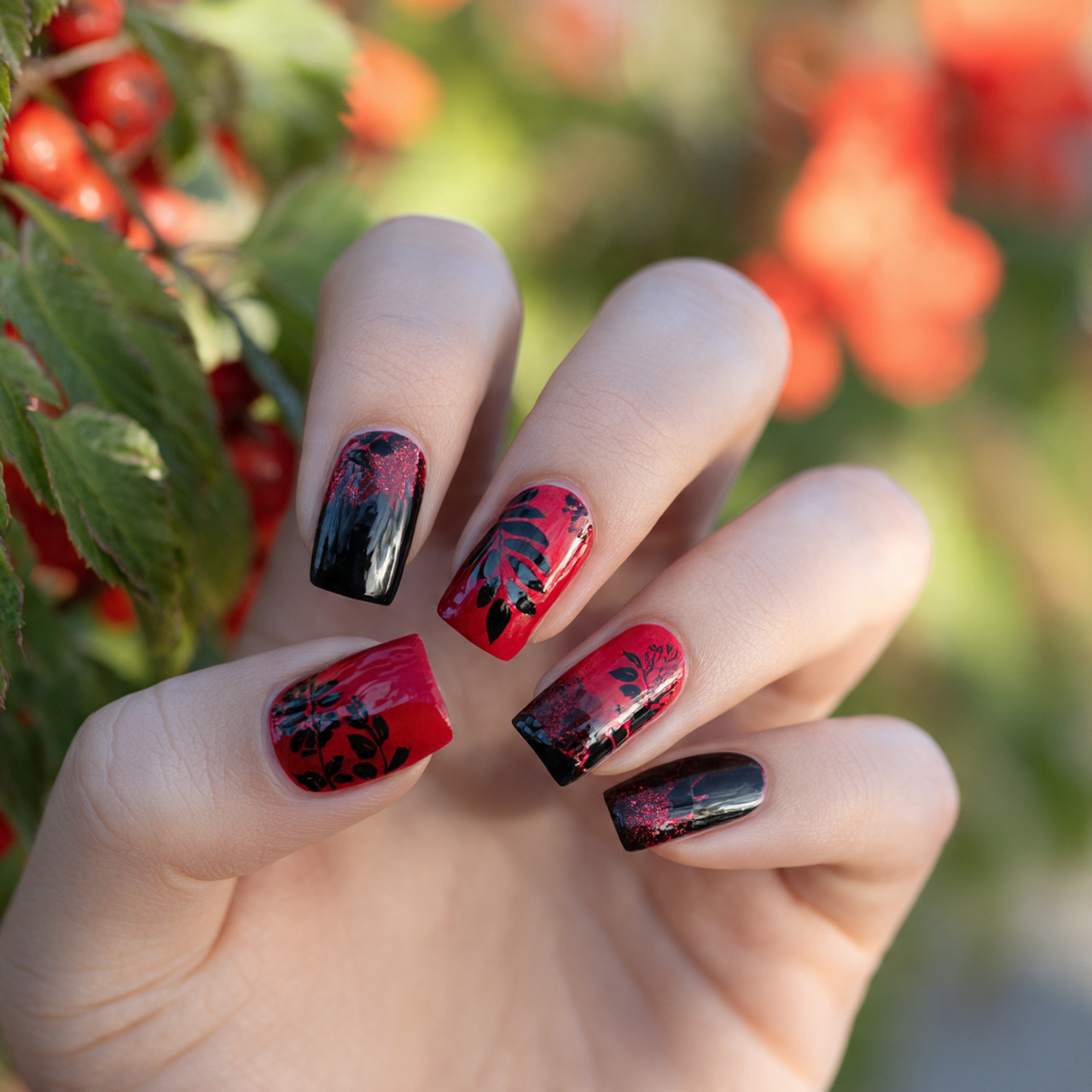 Black and Red Nails: 15 Bold, Sultry & Totally Addictive Designs 17 Black and Red Nails