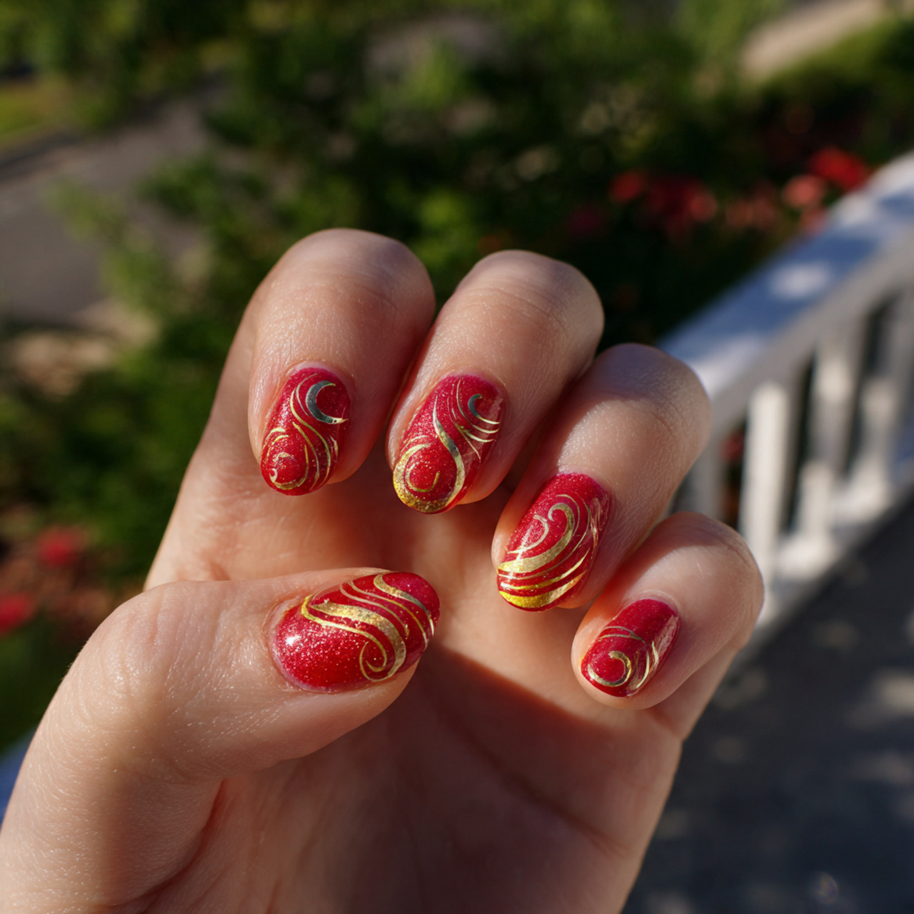 Red and Gold Nails: 16 Luxe, Romantic & Show-Stopping Designs You’ll Want to Copy 19 Red and Gold Nails