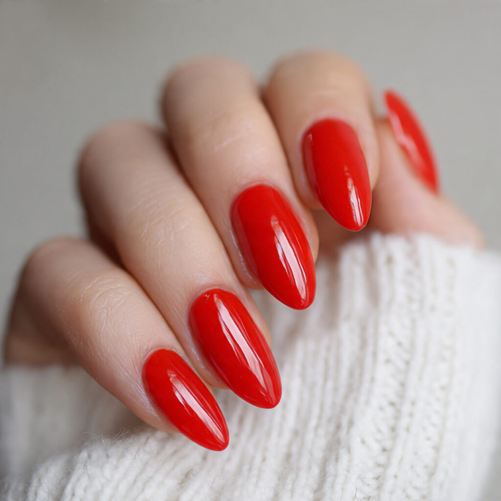 Red Almond Nails