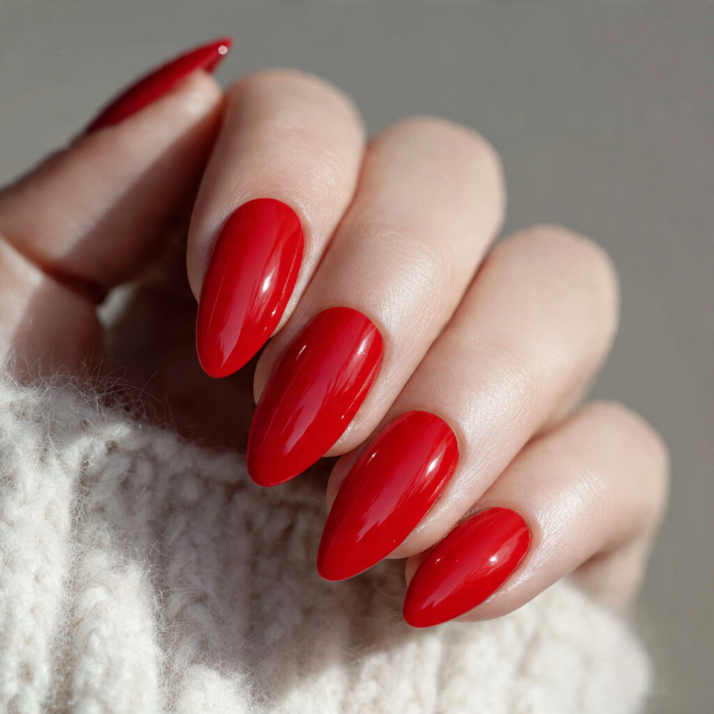 Red French Nails: 14 Chic, Romantic & Trend-Forward Ideas You’ll Want to Screenshot 14 classic bright red french almond