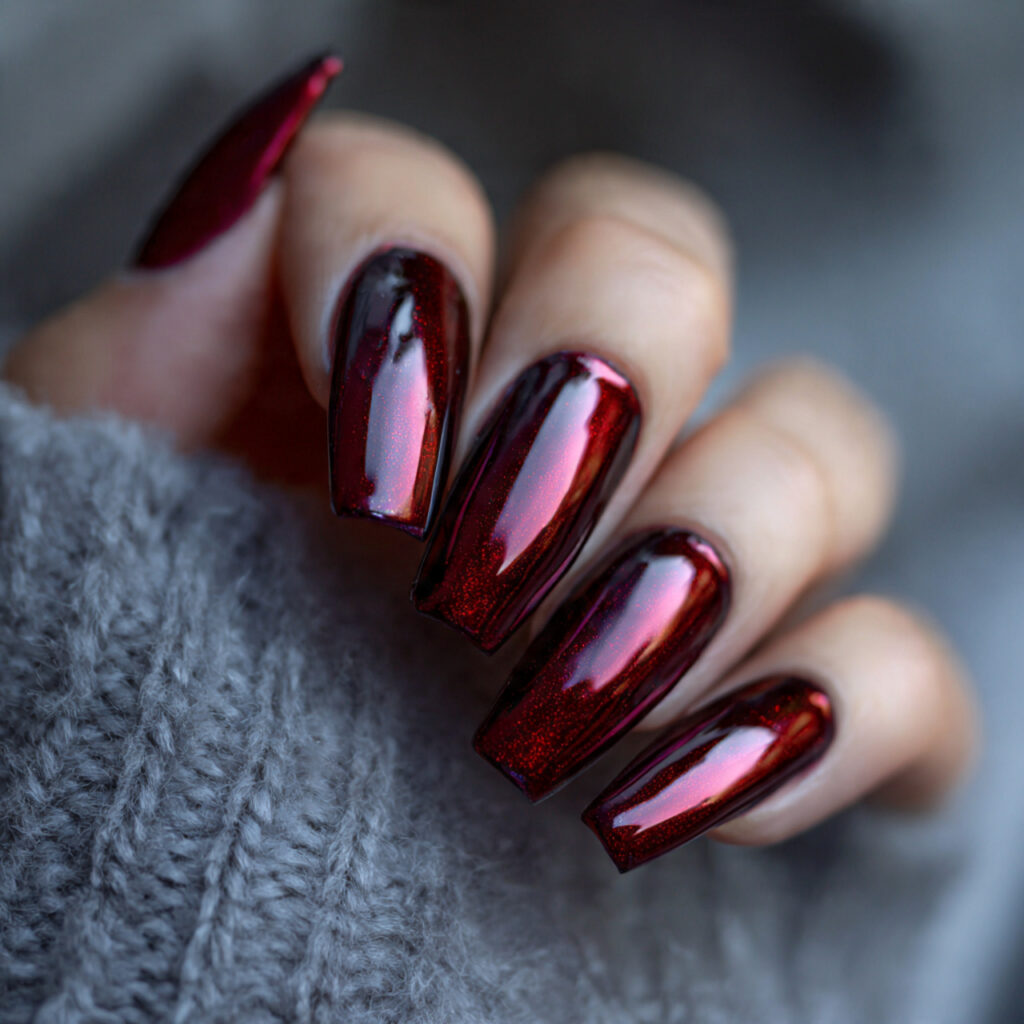 Dark Red Chrome Finish