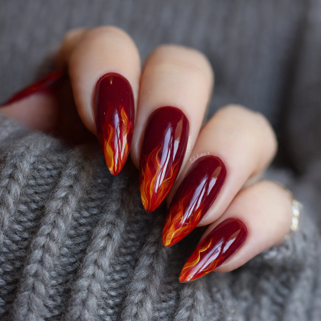 Deep Red Flame Tips