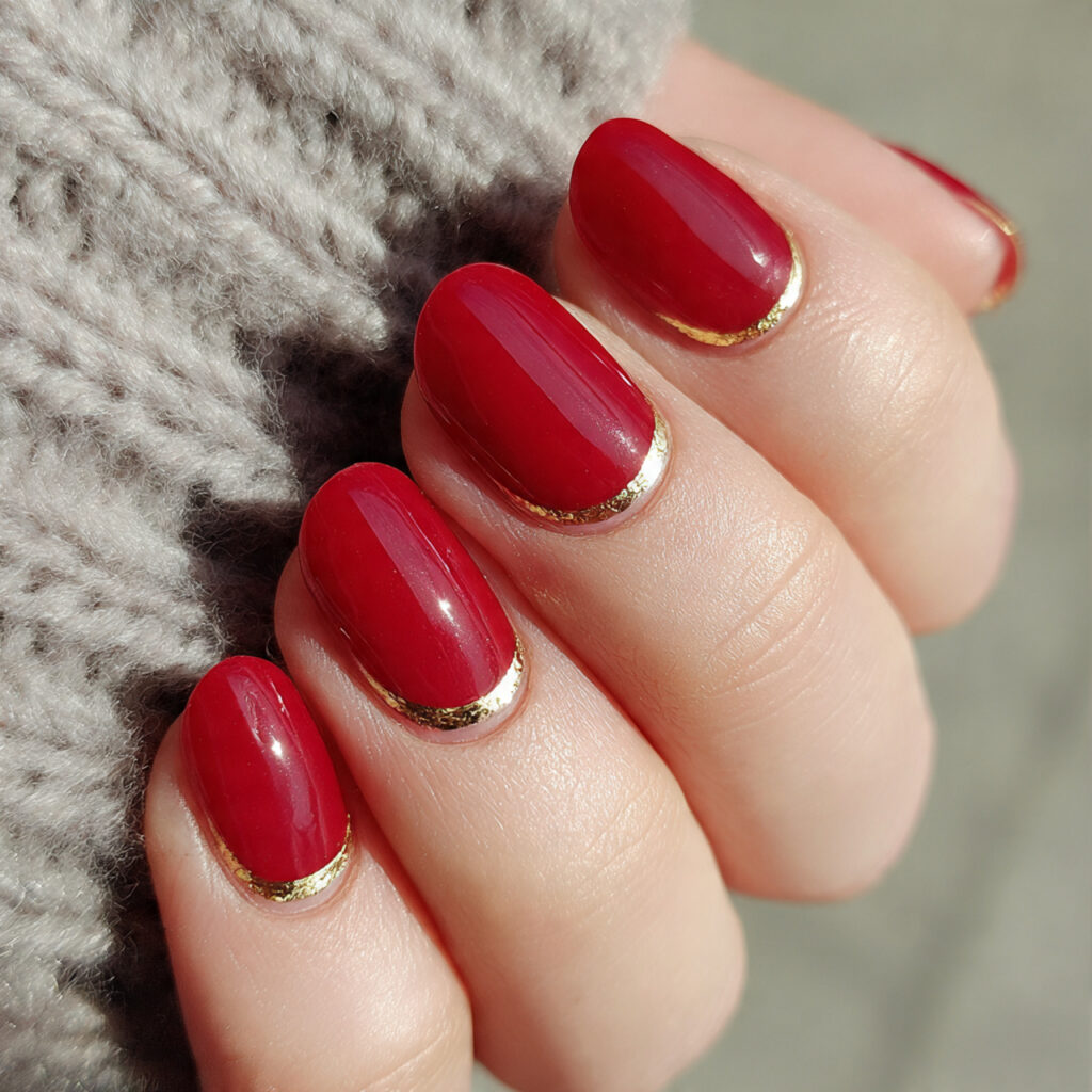Red Aura Short Nails