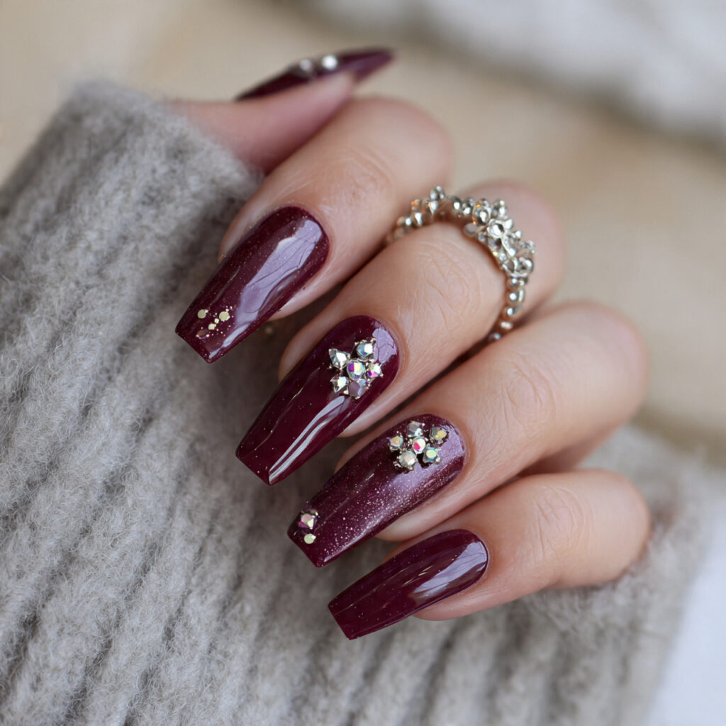 Winter Wine Coffin Nails