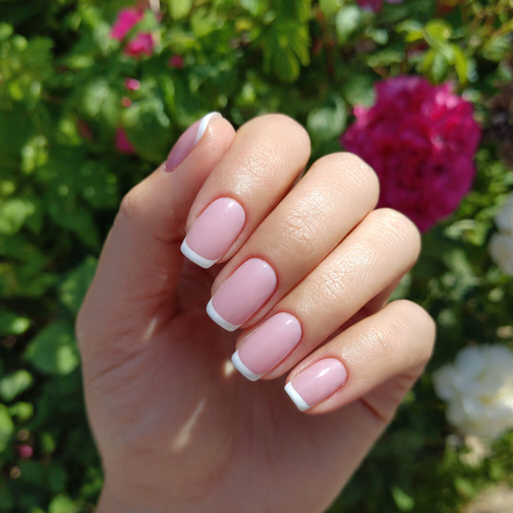 attractiv classic classic pink and white french na