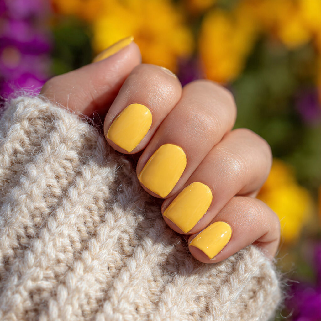 attractive butter yellow short nails inspo with ou