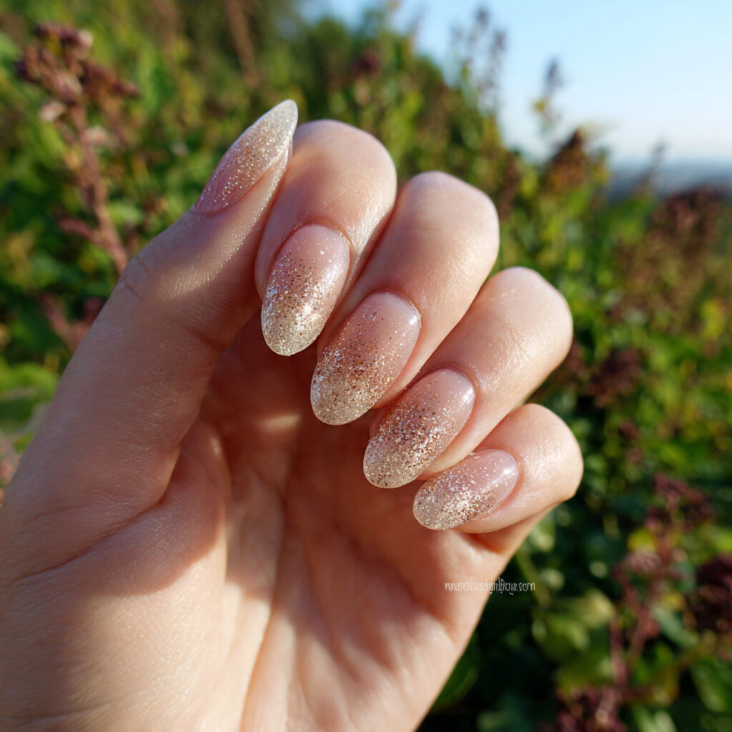 attractive champagne glitter fade soft not loud na