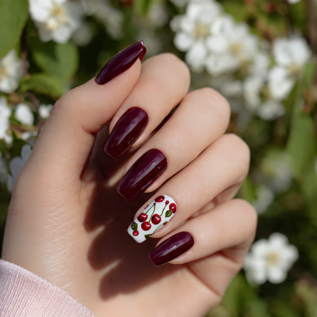 attractive cherry mocha nails nails with outdoor s