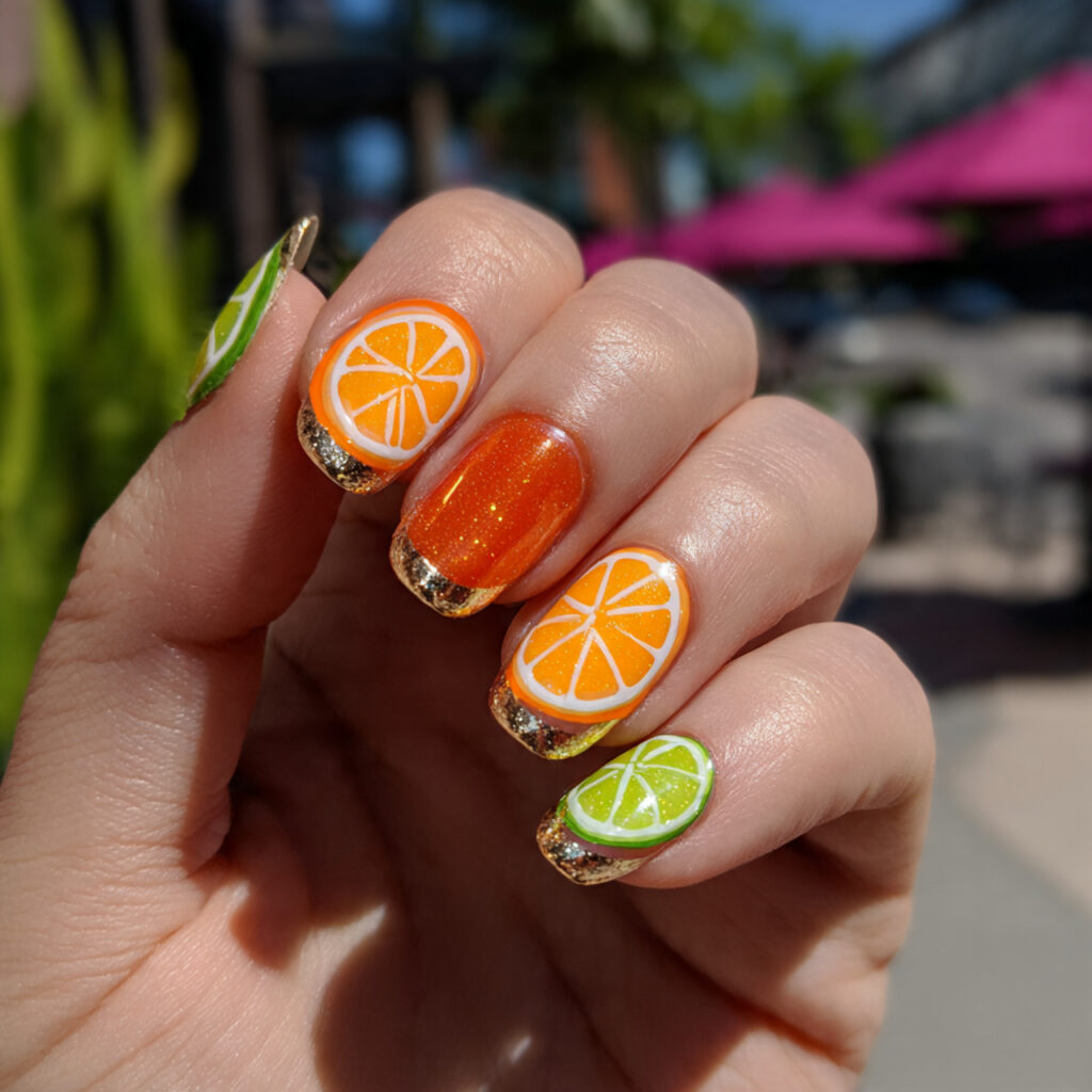 attractive citrus slice accent tips orange lime na