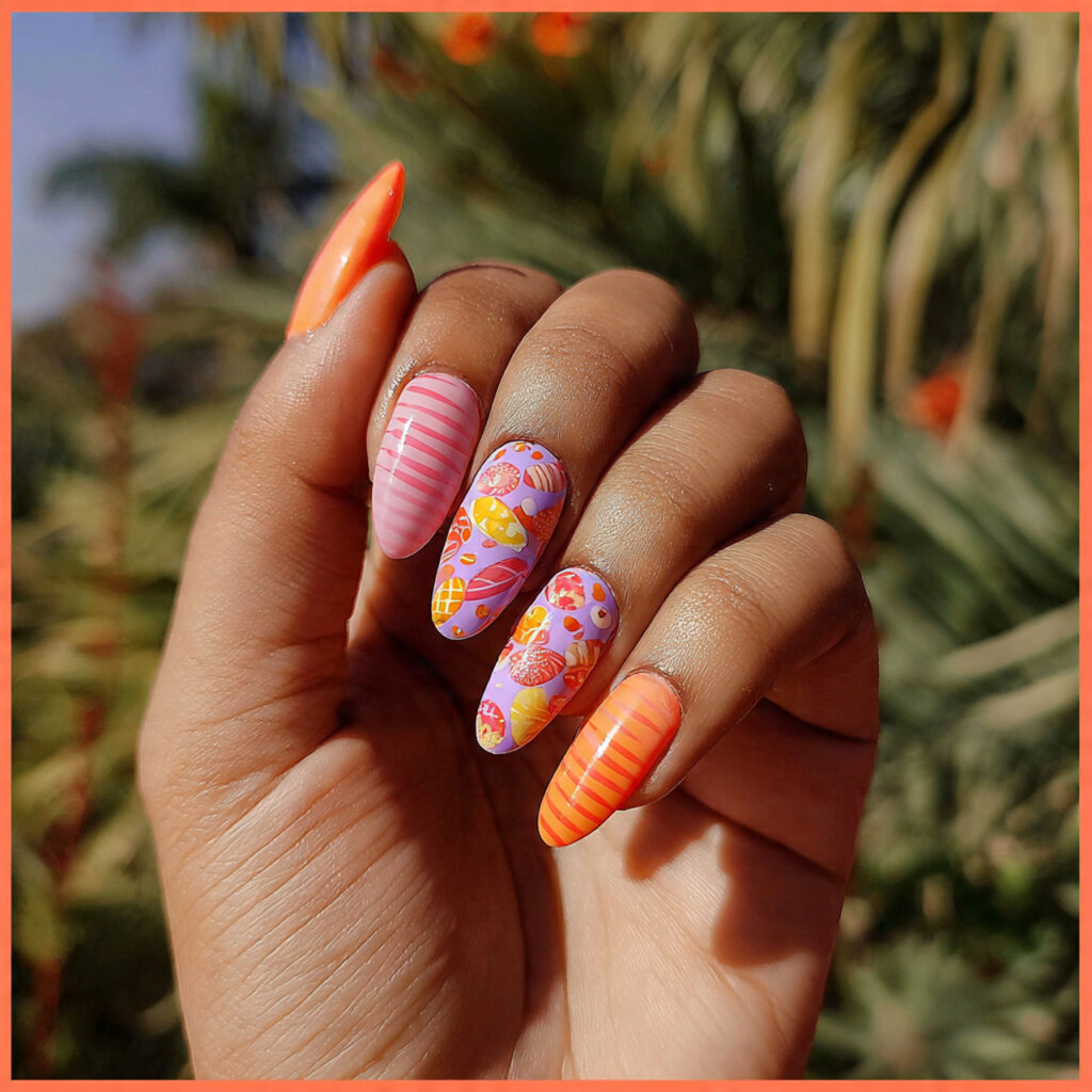 attractive curated skittle sorbet nails with outdo