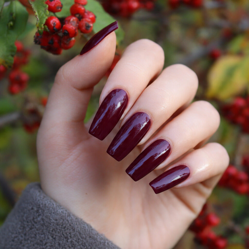 attractive deep wine coffin with glossy accent nai