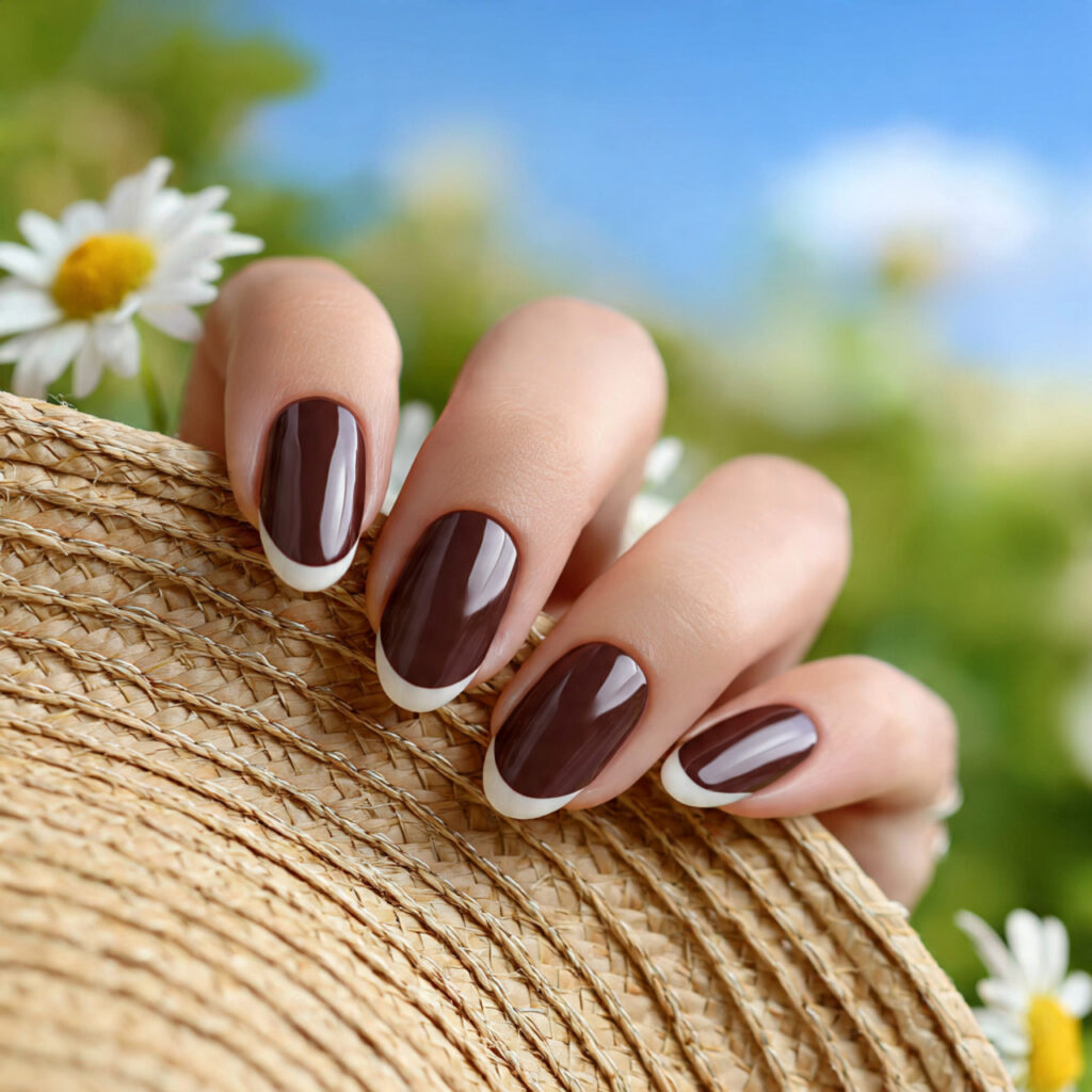 Nail Inspo Almond: 12 Dreamy Almond Nail Ideas You’ll Want to Save Instantly 12 attractive espresso french almond nails with outdo