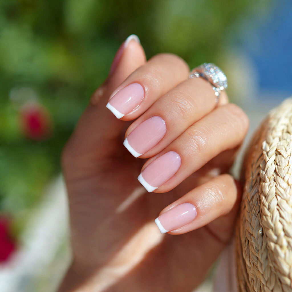 Nail Inspo French: 12 Dreamy French Tip Nail Ideas You’ll Want to Save Immediately 5 attractive glazed strawberry milk french nails wit