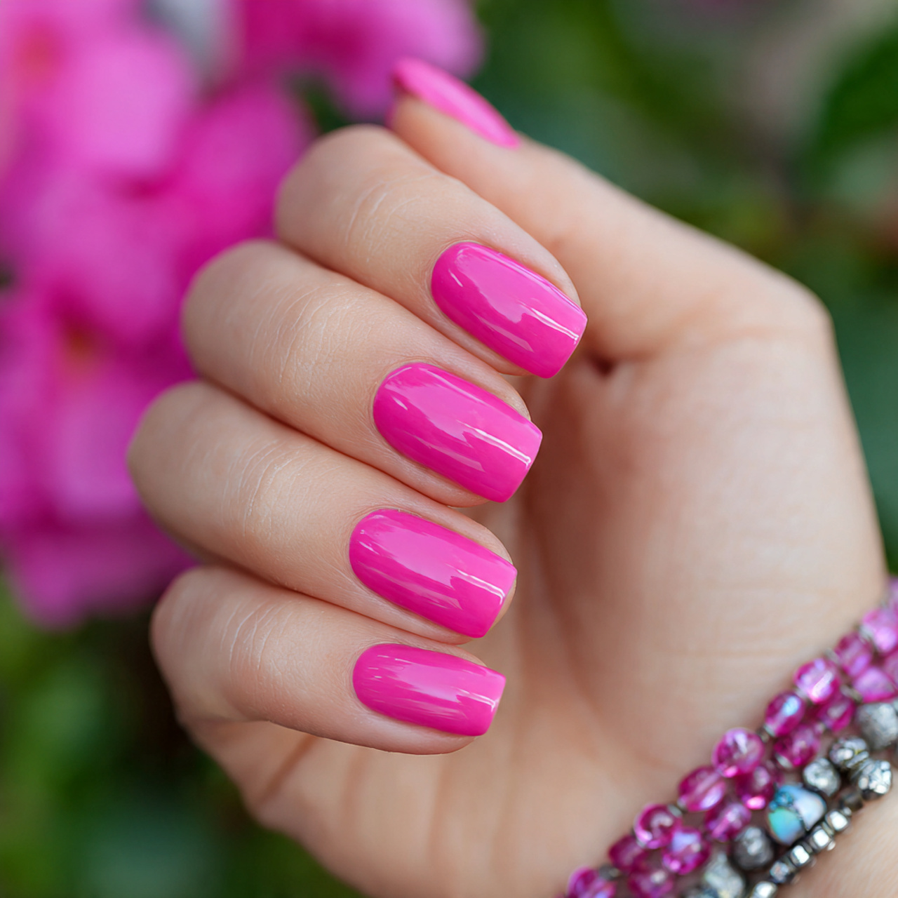 Hot Pink Nails