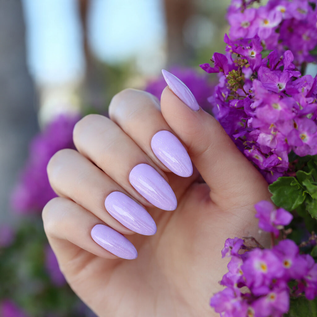 attractive lavender sorbet nails with summer outdo 1