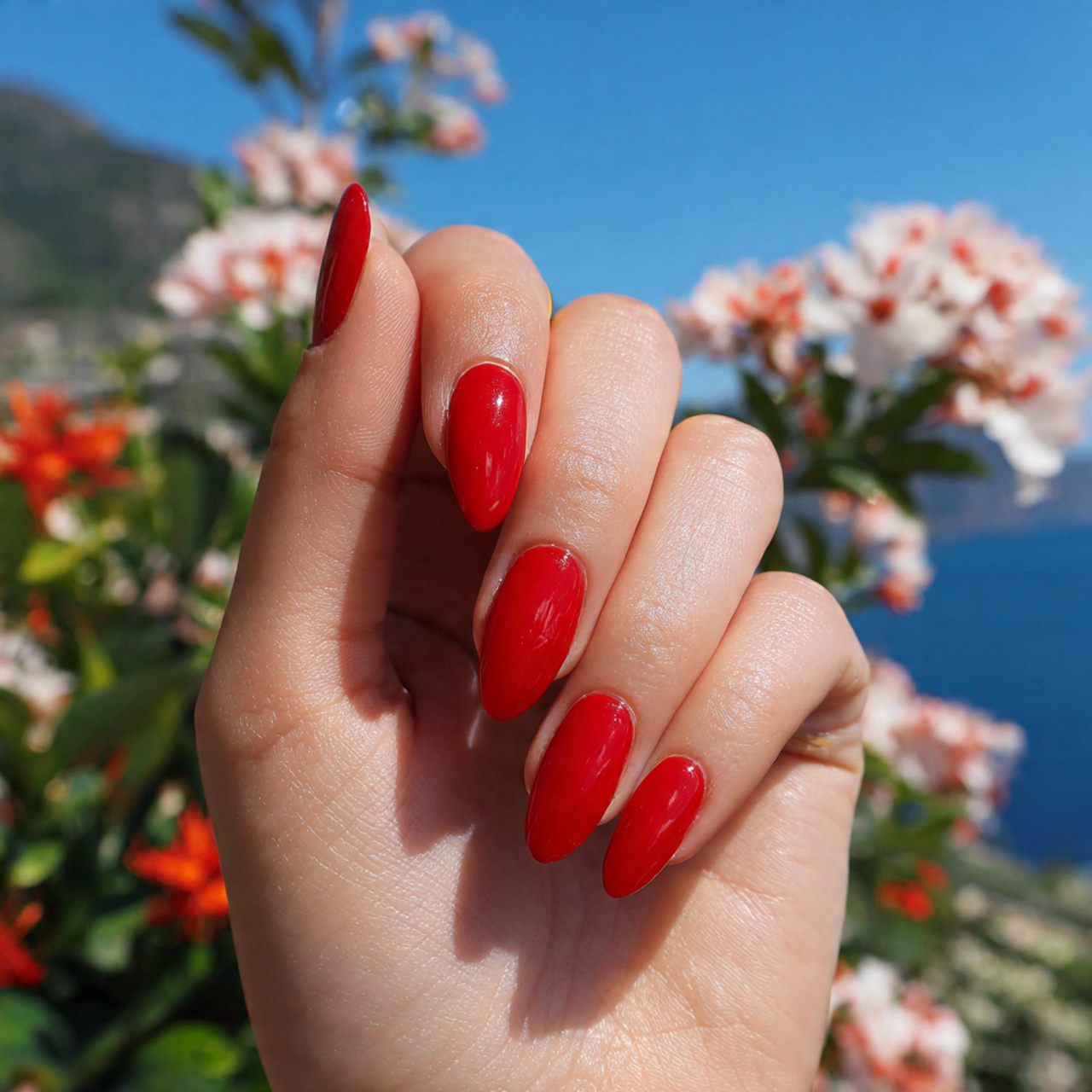 Long Red Nails