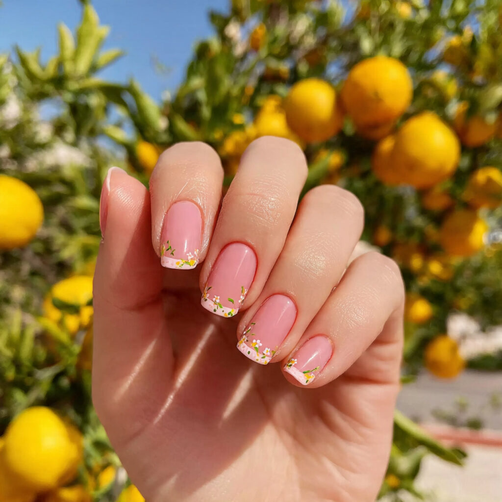 attractive micro french short nails inspo with out