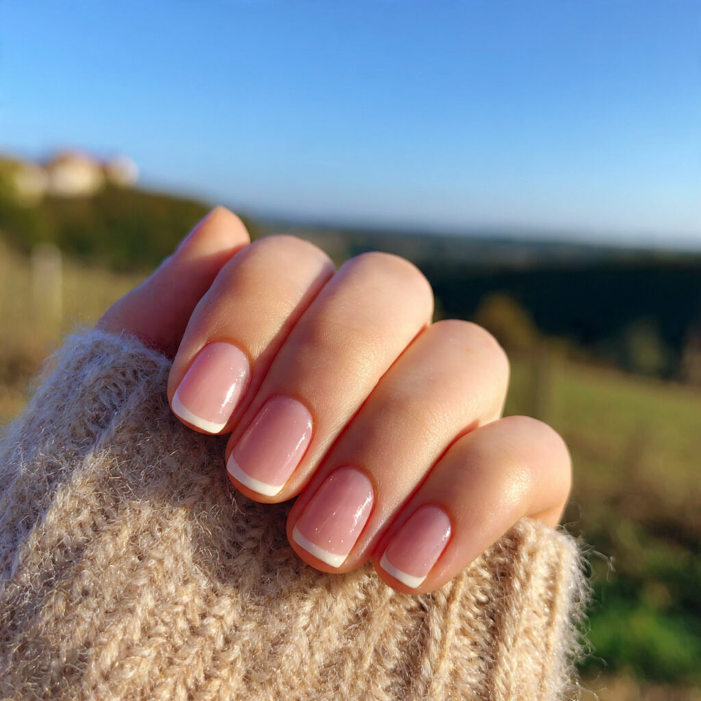 attractive micro french short nails short nails wi