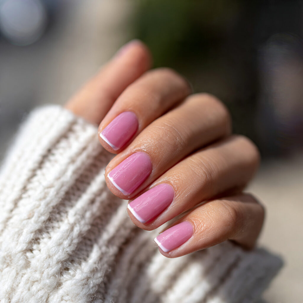Nail Inspo Pink: 14 Dreamy Pink Nail Ideas You’ll Want to Save Immediately 4 attractive micro pink french tips on short nails w