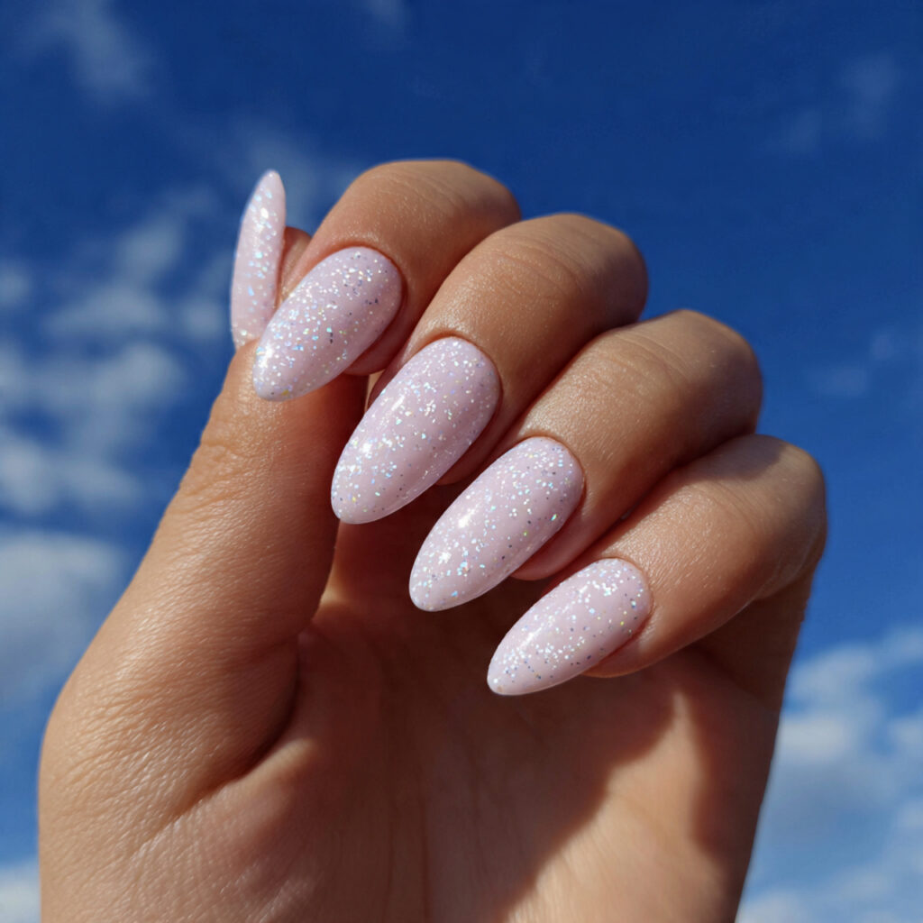 attractive milky nude ultra sheer nails with outdo