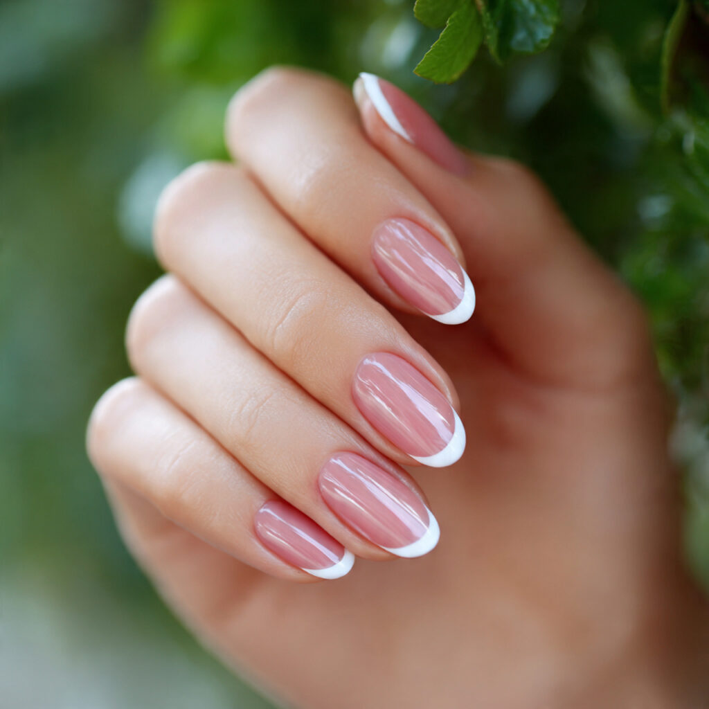attractive nails with white outline tips nails wit