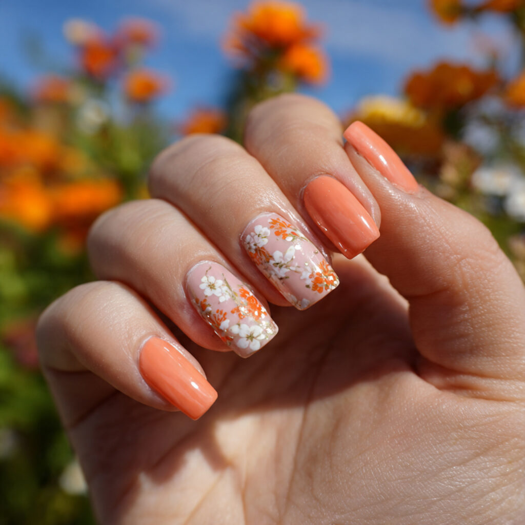 attractive orange blossom accent soft floral detai