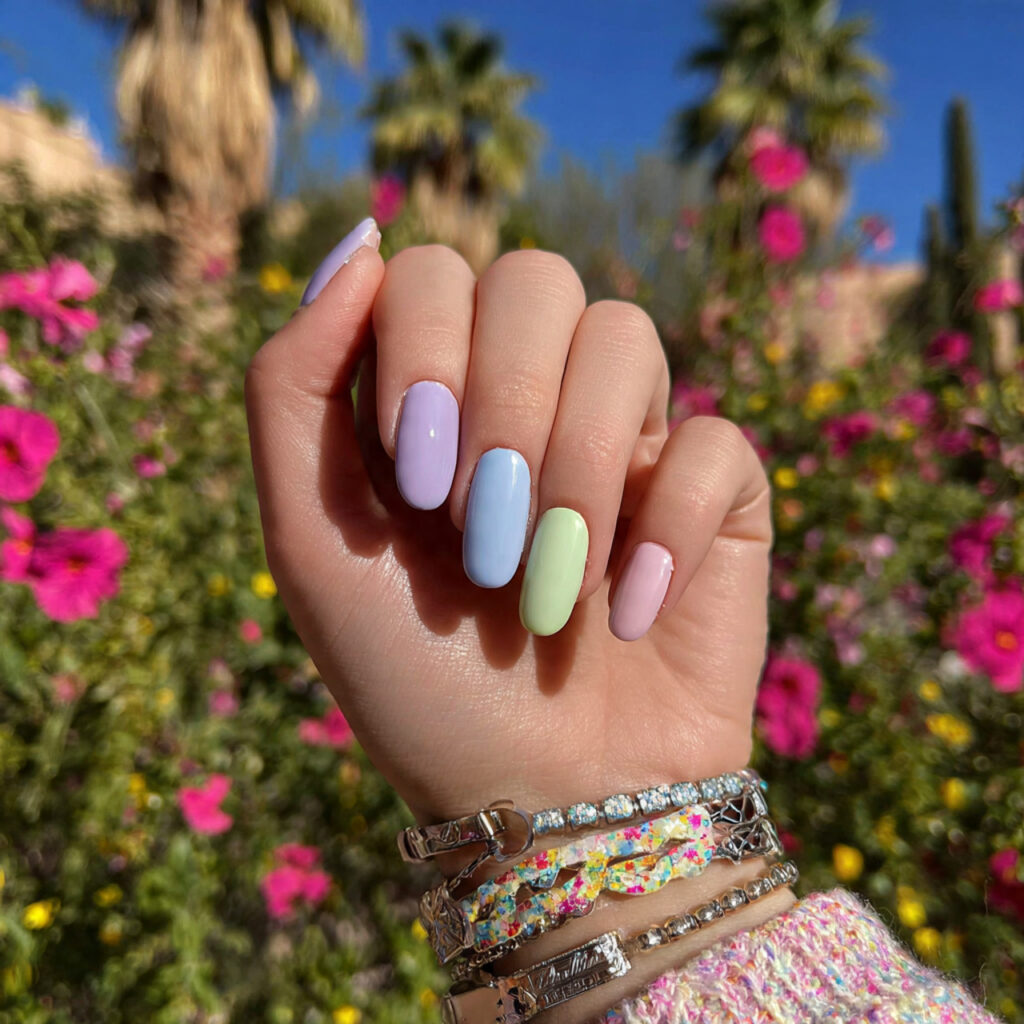 Nail Inspo Y2K: 14 Playful Y2K Nail Ideas That Feel So Cute and Nostalgic 13 attractive pastel mix and match y2k nails with out
