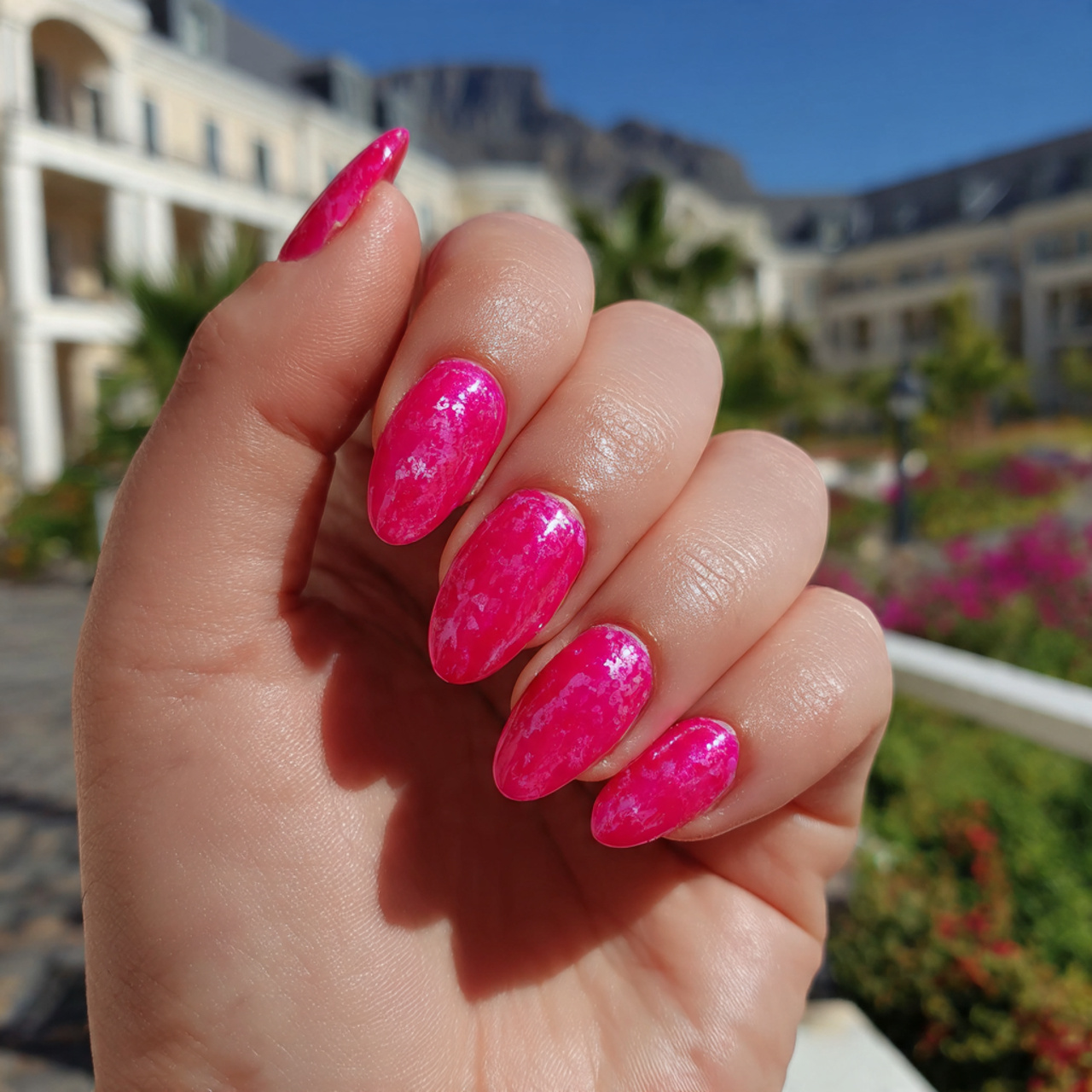 Pink Aura Nails