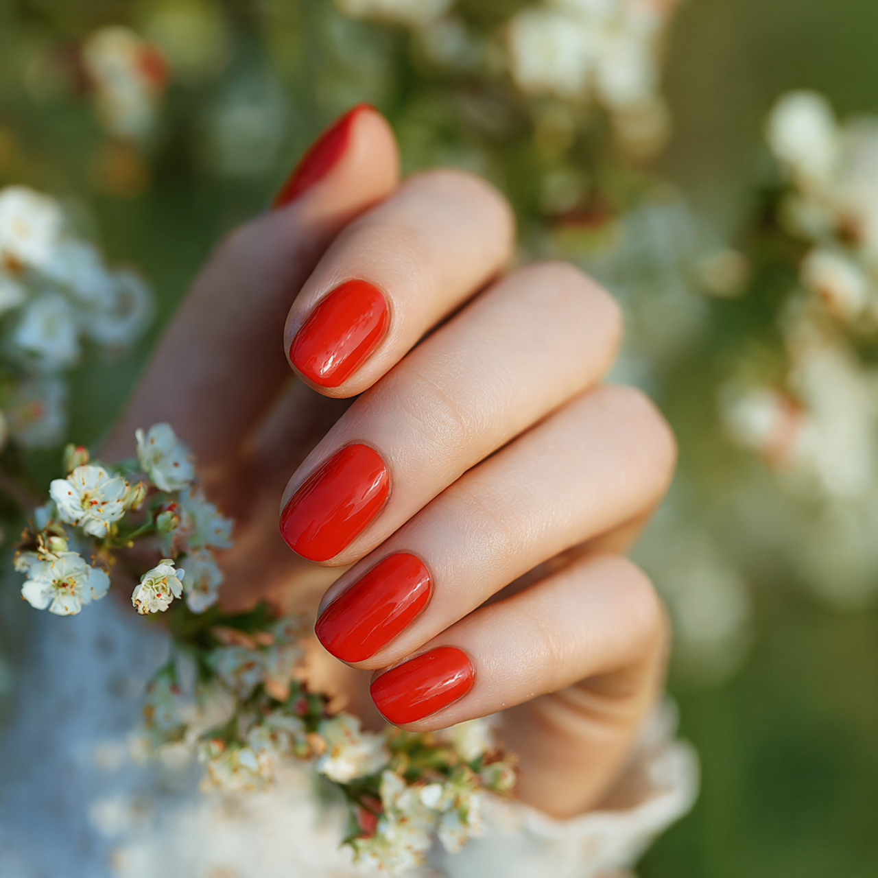 Red Acrylic Nails