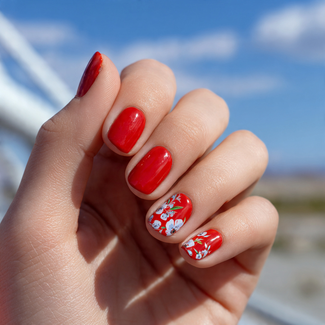 Red Holiday Nails