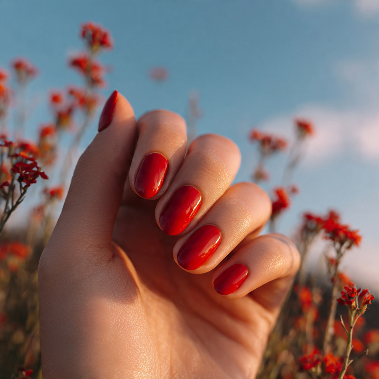 Red Nails Aesthetic