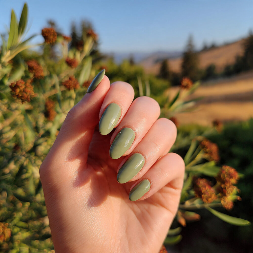 attractive sage green minimal nails nails with out