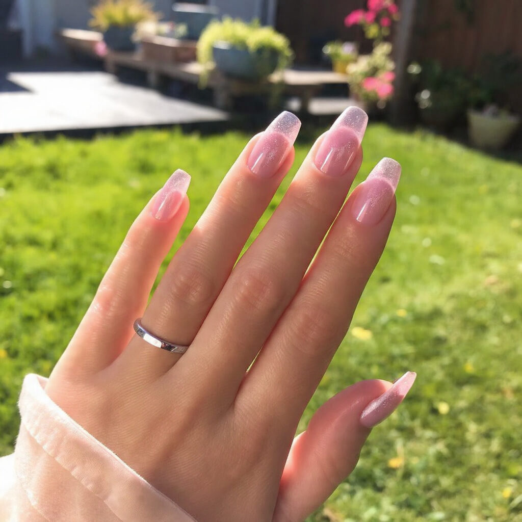 attractive sheer blush your nails but better nails