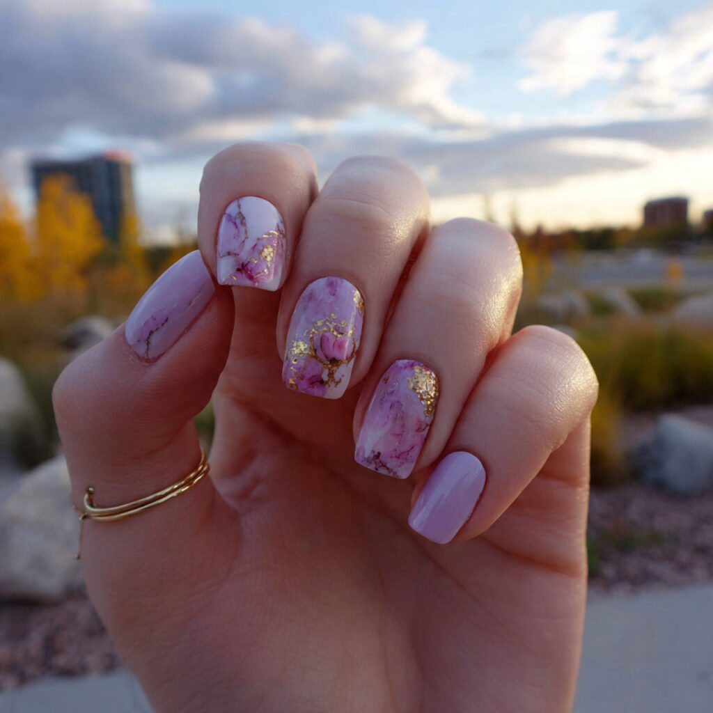 attractive short acrylic milky beige nails with ou