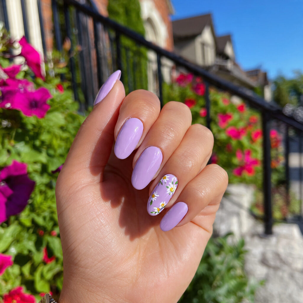 Nail Inspo Almond: 12 Dreamy Almond Nail Ideas You’ll Want to Save Instantly 6 attractive short almond nails in lavender cream wi