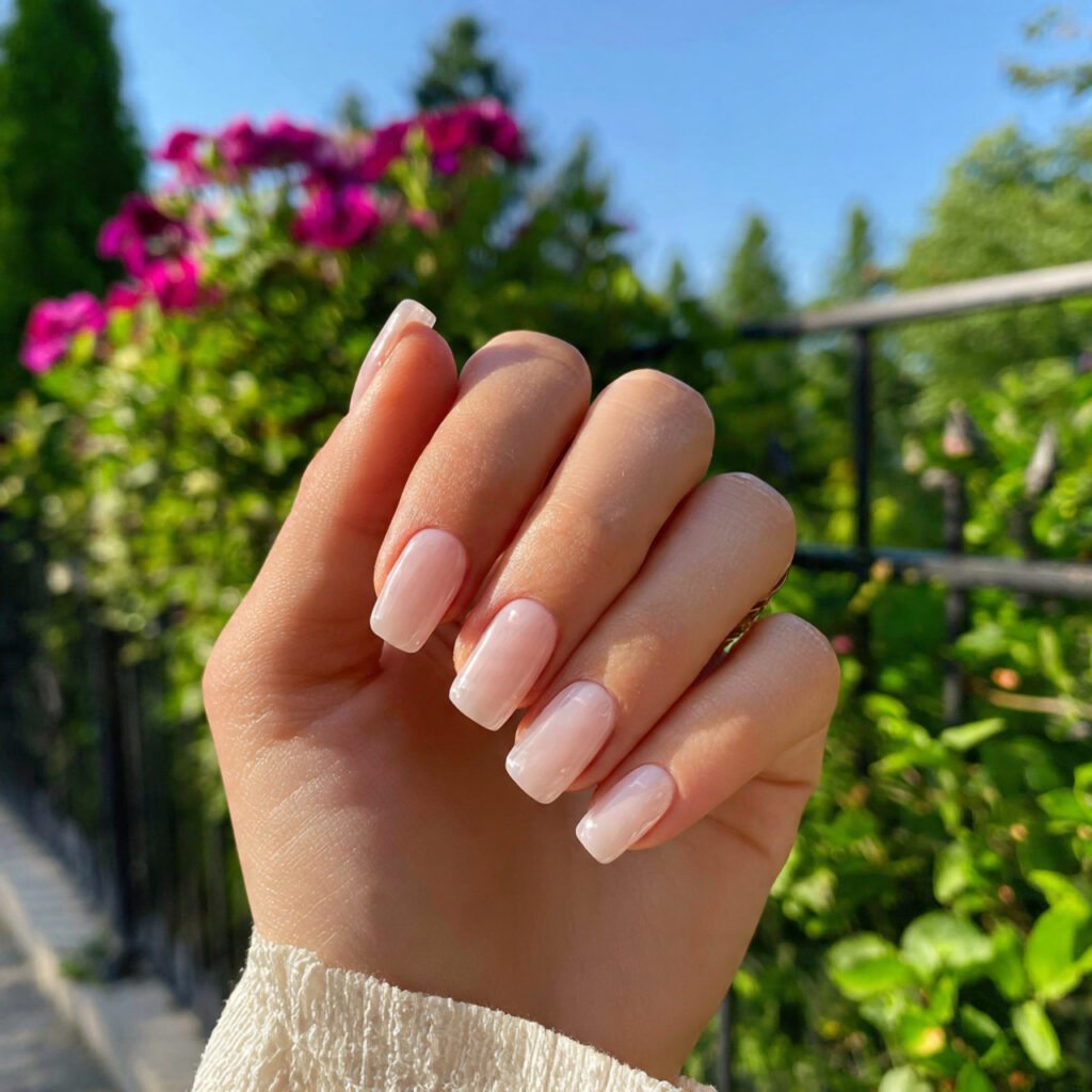 attractive soap nails with a barely there glow wit