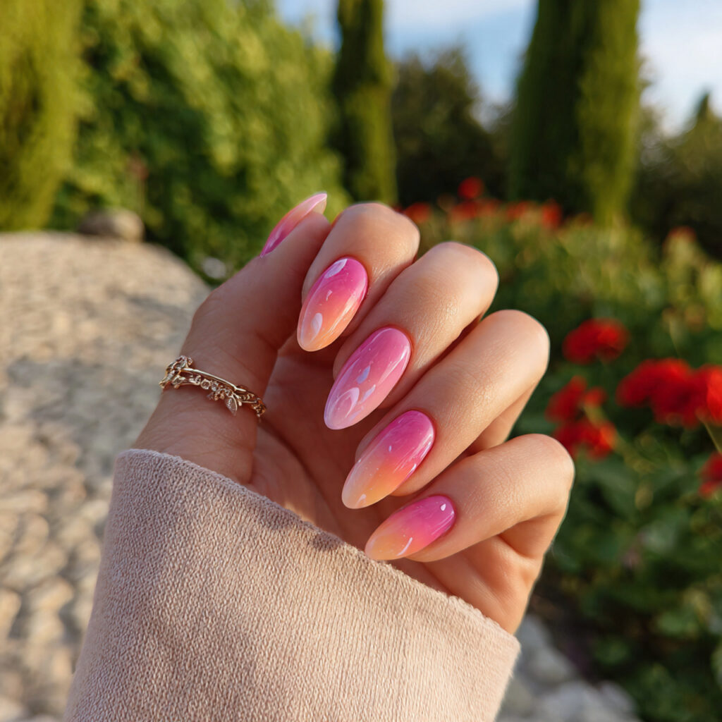 Short Almond Acrylic Nails: 14 Dreamy Designs That Feel Soft, Chic, and So Save-Worthy 11 attractive soft swirl short almond acrylic nails w