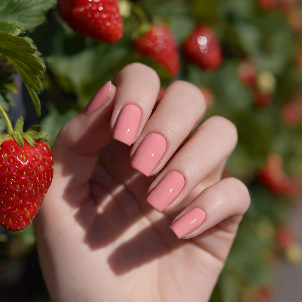 attractive strawberry milk short square acrylic na