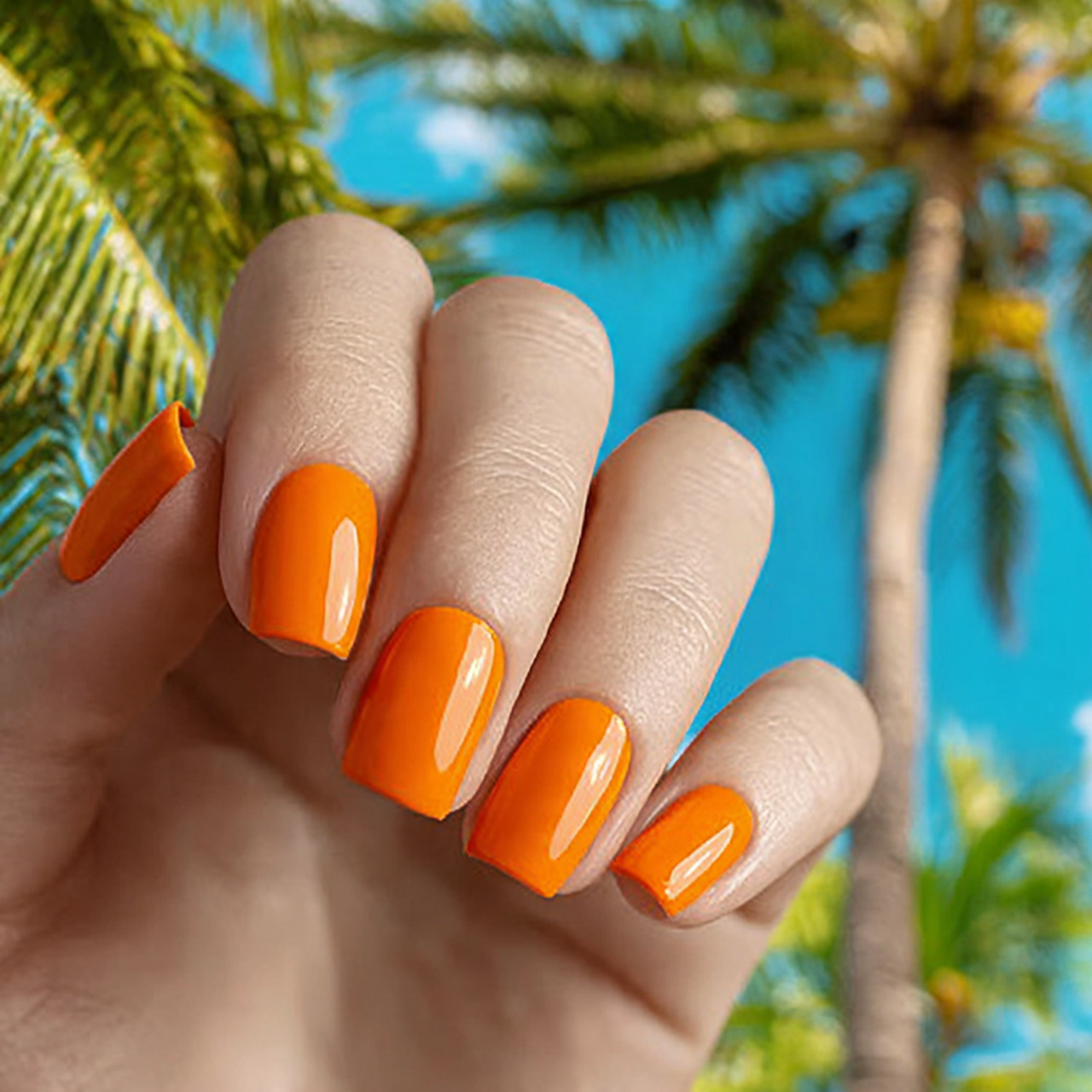 Summer Nails Orange