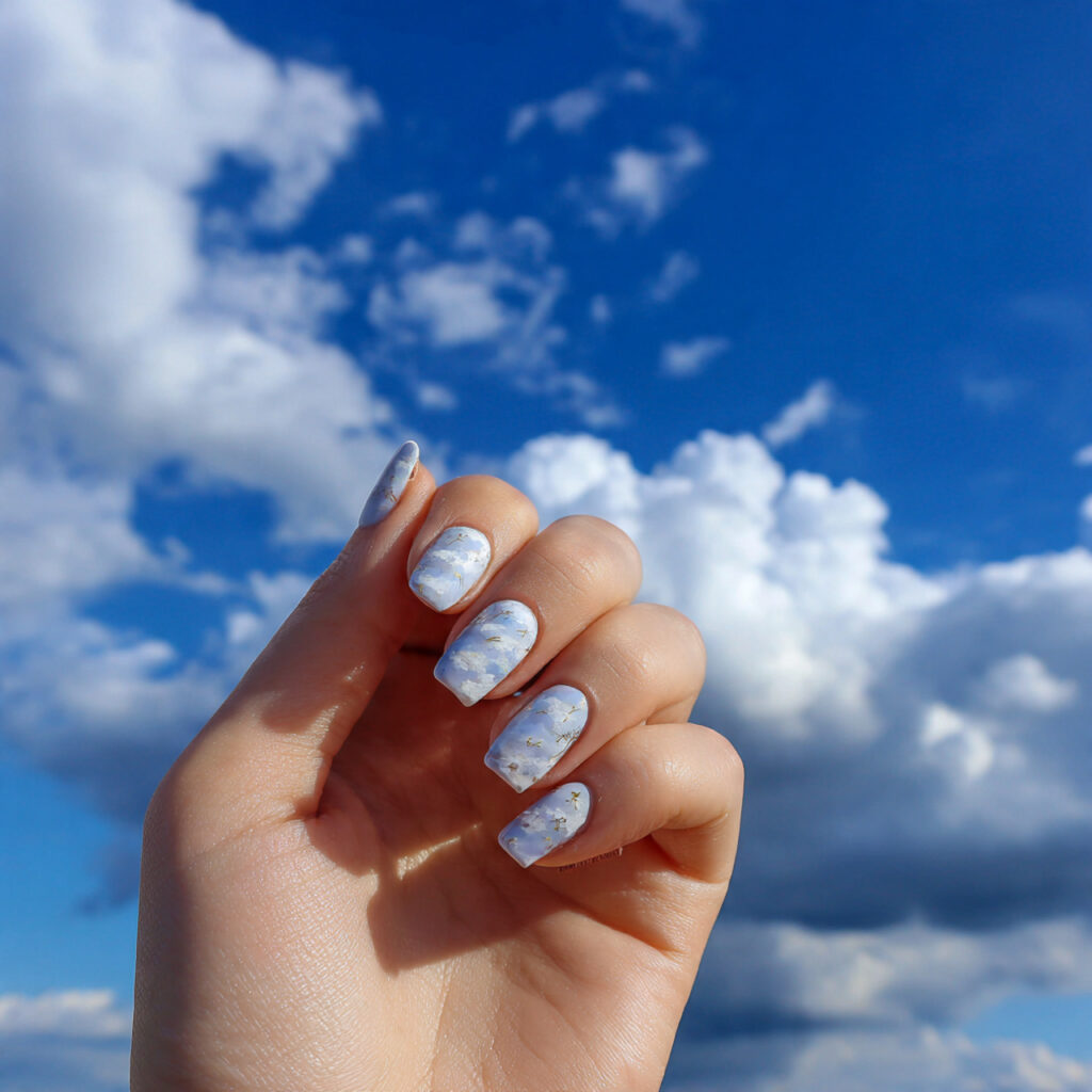 attractive tcloudy white micro french acrylics wit