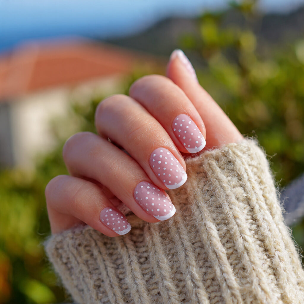 Nail Inspo 2026: 14 Aesthetic Nail Ideas That Feel So Fresh, Soft, and Trendy 11 attractive tiny polka dot french nails nails with