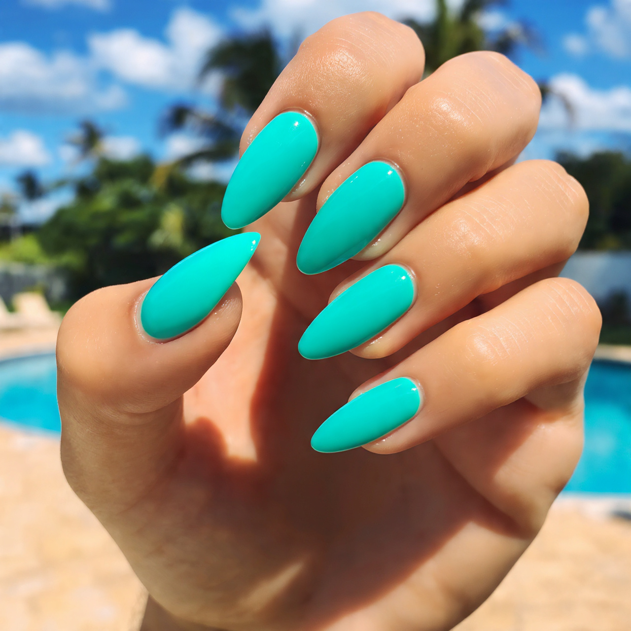 Blue Summer Nails