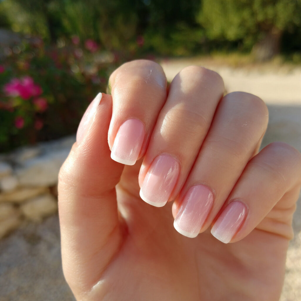 attractive vanilla french with glossy simple base