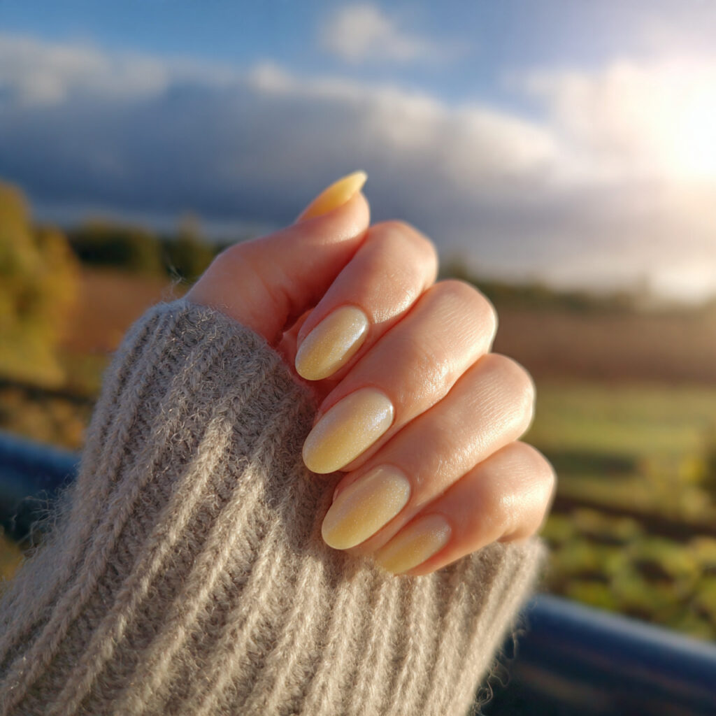 attractive yellow aura nails soft sun halo with ou
