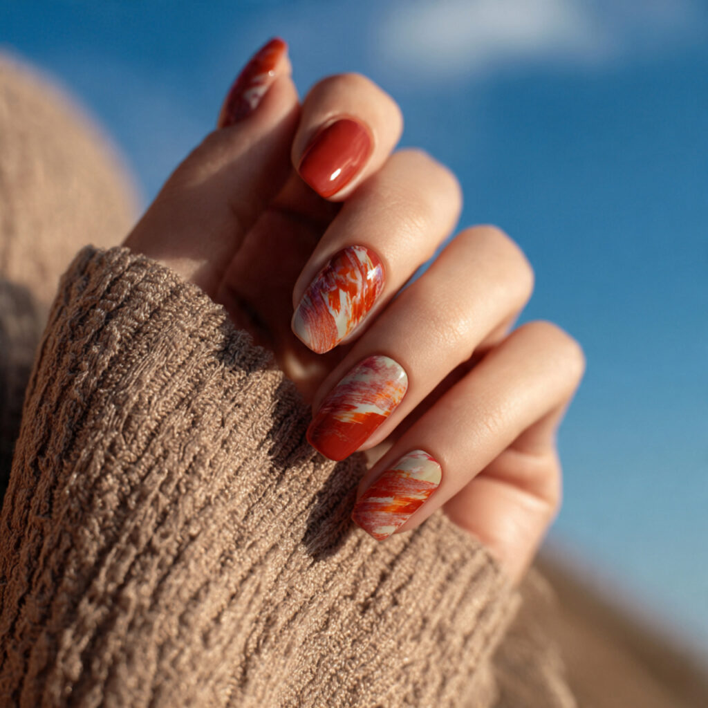 Summer Nails With Designs: 14 Aesthetic Looks You’ll Want to Copy 12 attractive abstract color design nails with glossy