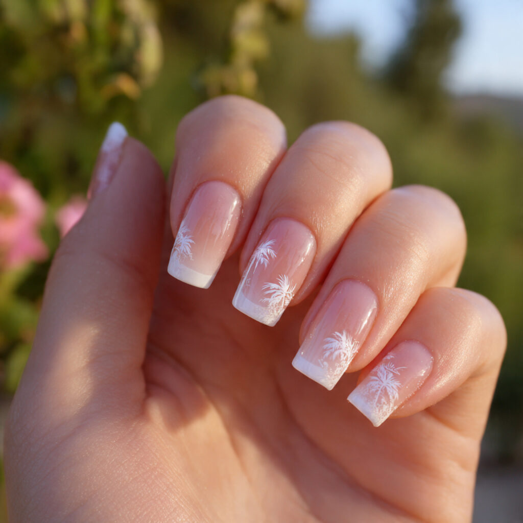 Summer Nails Square: 16 Dreamy Designs You’ll Want to Screenshot Immediately 13 attractive french fade square nails with outdoor s