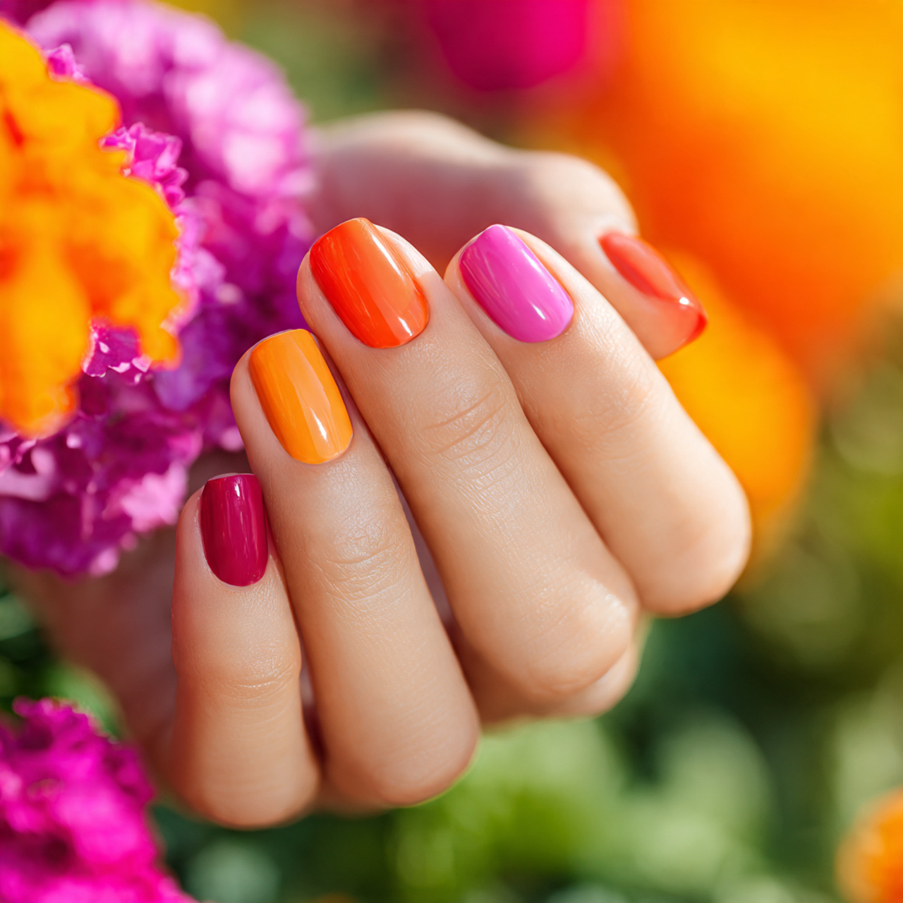 Summer Nails Colorful: