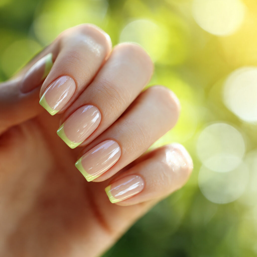 Summer Nails Green: Fresh, Dreamy Looks You’ll Want All Season 14 close up of one hand with attractive glossy green