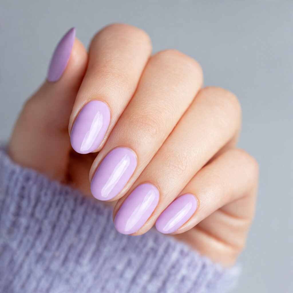Summer Nails 2026 Simple: Soft, Effortless Looks You’ll Keep Saving 10 close up of one hand with attractive light lavende