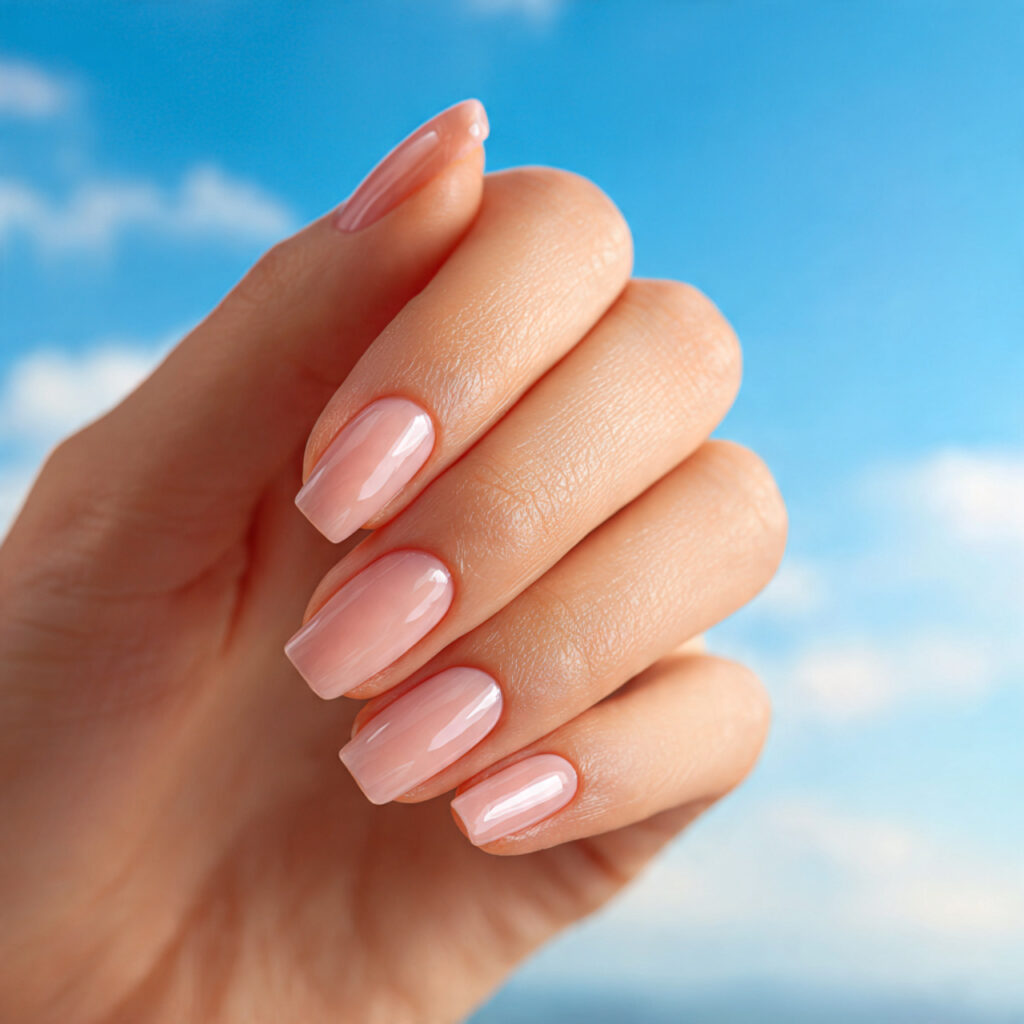 Summer Nails 2026 Short: Cute, Fresh & Effortless Nail Ideas You’ll Obsess Over 11 one attractive hand with glossy clear natural nail